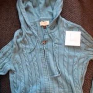 L Blue Cotton Sonoma Sweater